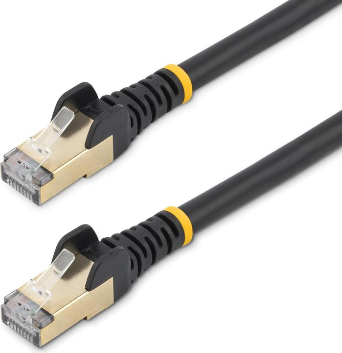 Actual product image StarTech Patch Cable Cat6a 0.5m Black (STP, CAT6a, 0.50 m)