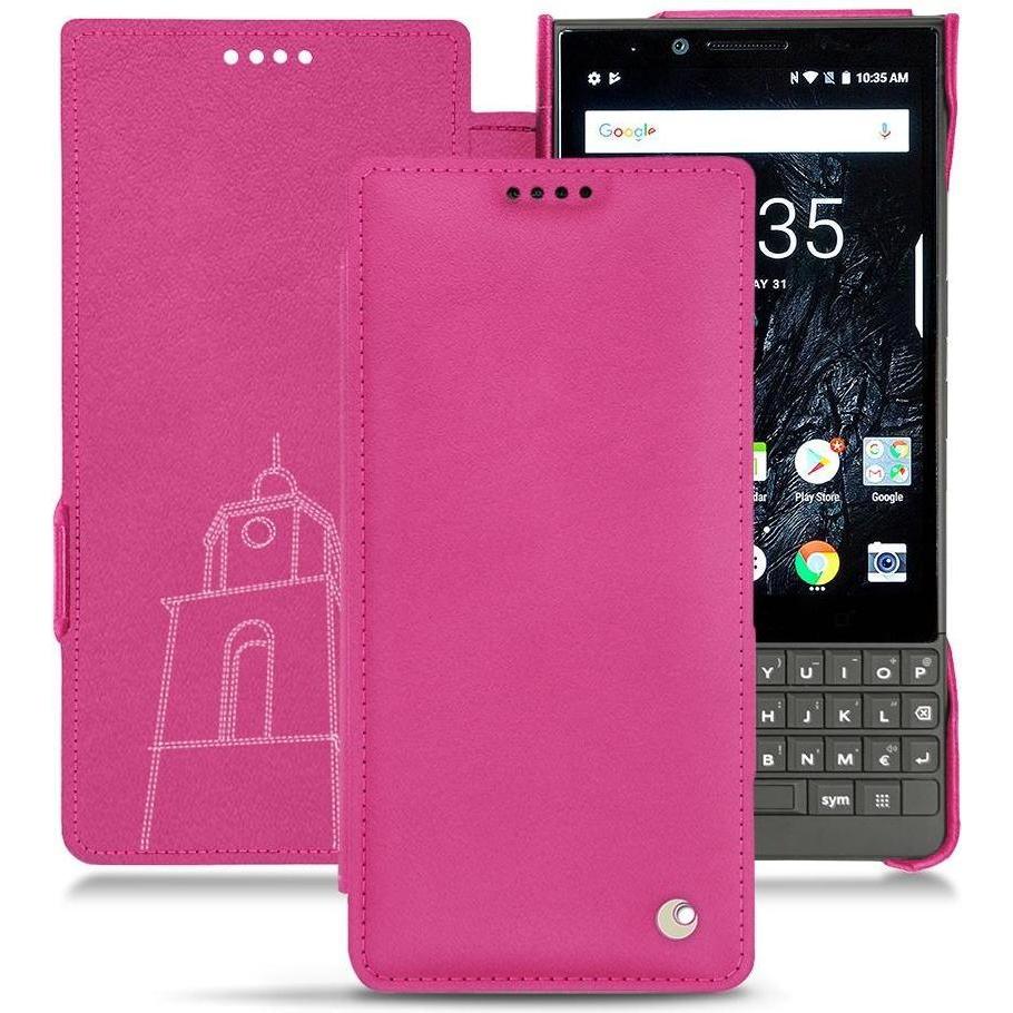 Noreve Lederschutzhülle horizontal (Blackberry KEY2), Smartphone Hülle, Rosa