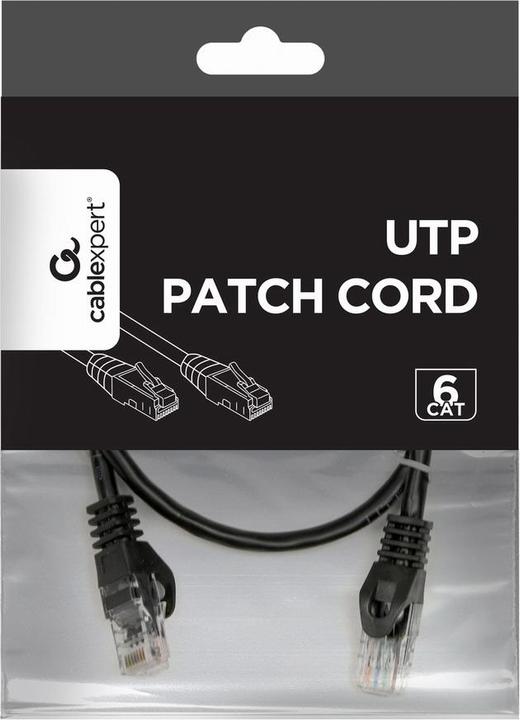 Produktbild Gembird PP6U-0.5M Netzwerkkabel Schwarz 0,5 m Cat6 U/UTP (UTP) (U/UTP, CAT6, 0.50 m)