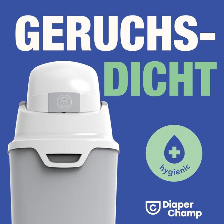 Produktbild Diaper Champ Windeleimer DiaperChamp One Medium Handsfree - ohne Nachfüllkassetten - für ca. 45-50 Windeln
