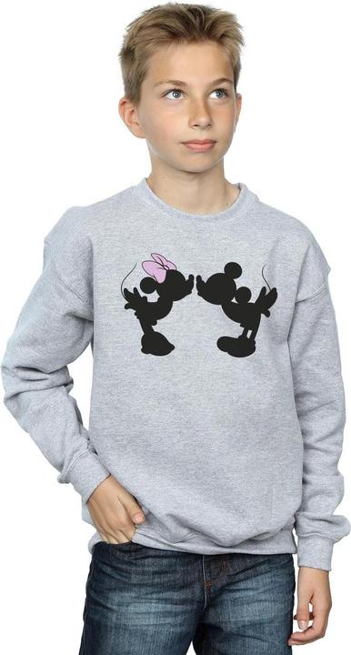Actual product image Disney Boys Mickey Minnie Kiss Silhouette Sweatshirt (116)