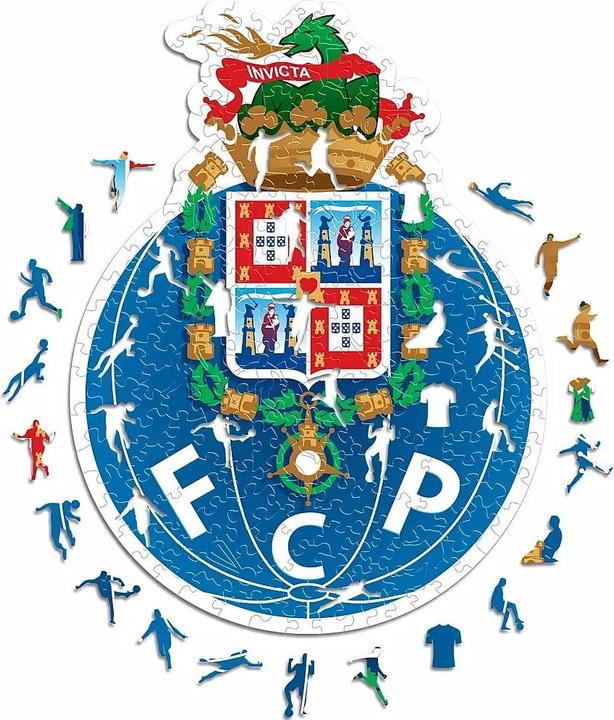 Actual product image Iconic FC Porto - Logo - Wooden Puzzle Size L (500 pieces) (500 pieces)