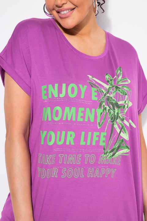 Produktbild Ulla Popken T-Shirt, bedruckt, Oversized, Rundhals, Halbarm (58)