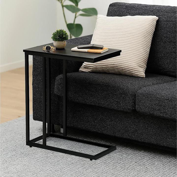 Produktbild Relaxdays Beistelltisch in C-Form mit Rollen (60 x 30 x 79 cm)