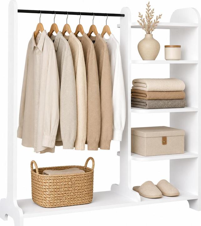 Produktbild VCM Holz Kleiderständer mit Regal Lempu L