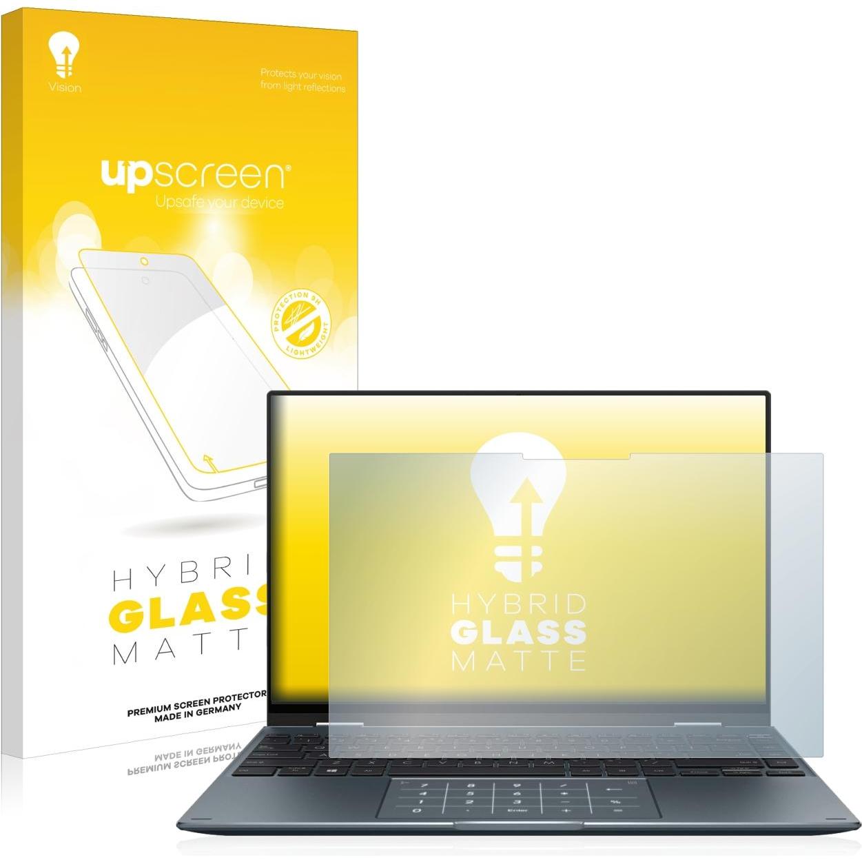 upscreen Reflection Shield Panzerglasfolie Matt (14"), Notebook Schutzfolie