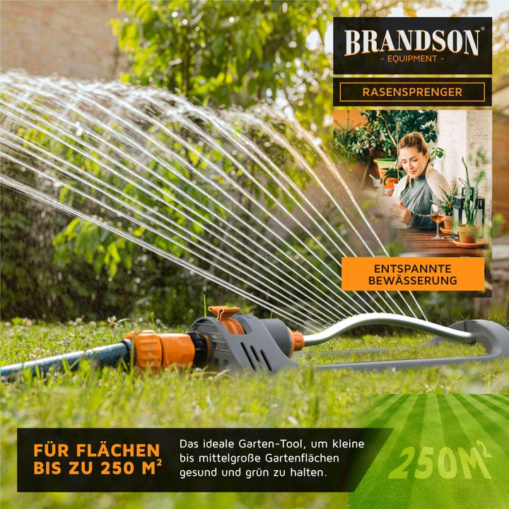 Immagine prodotto Brandson Irrigatore quadrato, irrigatore per prato, irrigatore a oscillazione, fino a 153 m², raggio (Irrigatore quadrato)
