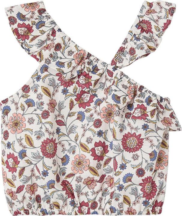 Produktbild Vertbaudet Asymmetrische Mädchen Volantbluse mit Blumenprint (98)