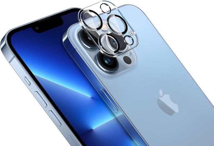 Produktbild Crong Lens Shield – Glas für die Kamera und das Objektiv des iPhone 13 Pro / iPhone 13 Pro Max (1 Stk., Apple iPhone 13 Pro)