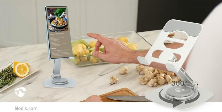 Actual product image Nedis Phone stand - Universal - Fully mobile - Silver