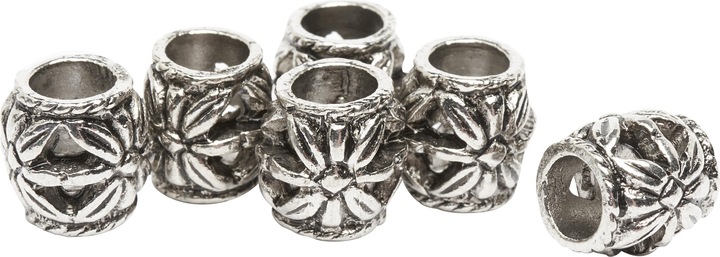 Produktbild Hobby & Crafting Fun Metall-Schmuckperle "Blume", 6 Stück, 11x9mm, altsilber