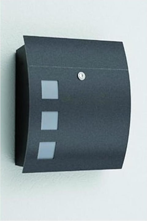 Produktbild CMD Briefkasten rund mit Fenster Anthrazit