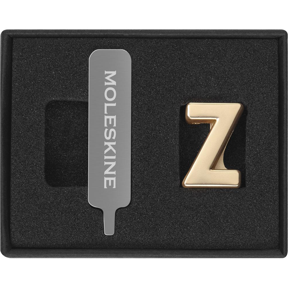 Moleskine, Heft + Block, Pin Buchstabe Z Gold
