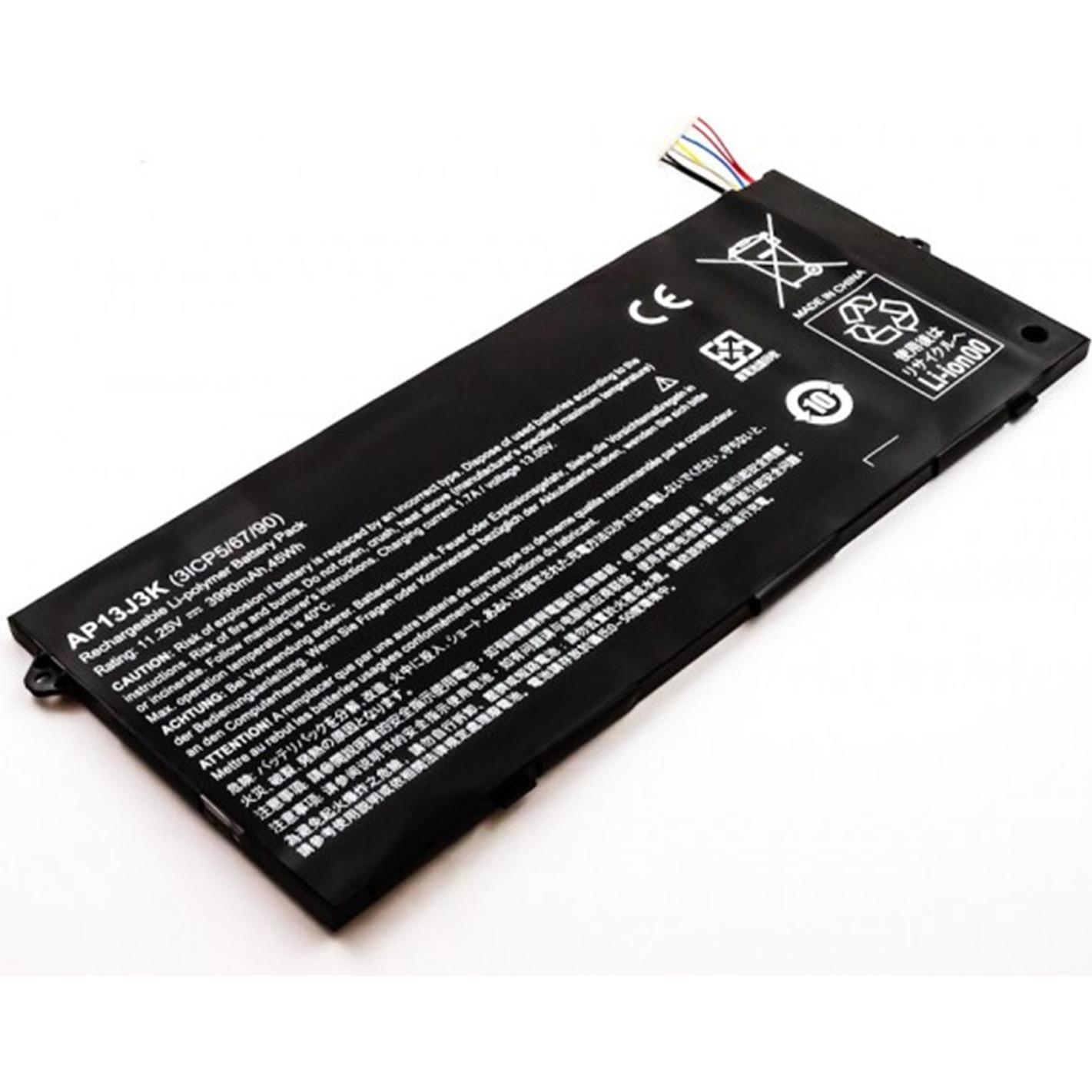 AGI Akku kompatibel mit Acer Chromebook 14 CP5-471-C67N (1 Zellen, 3950 mAh), Notebook Akku, Schwarz
