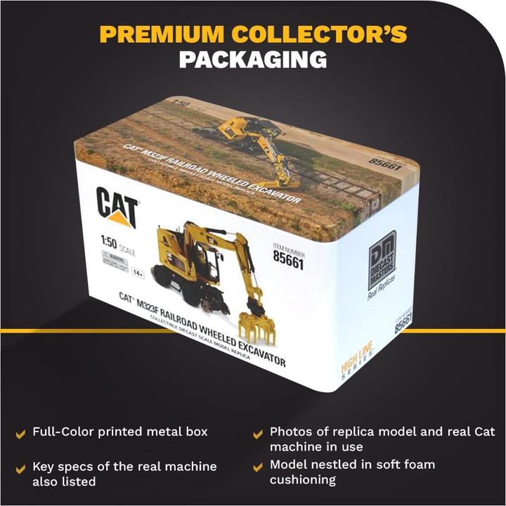 Image du produit Diecast Masters Pelle sur chenilles Caterpillar M323F Rail, échelle 1:50