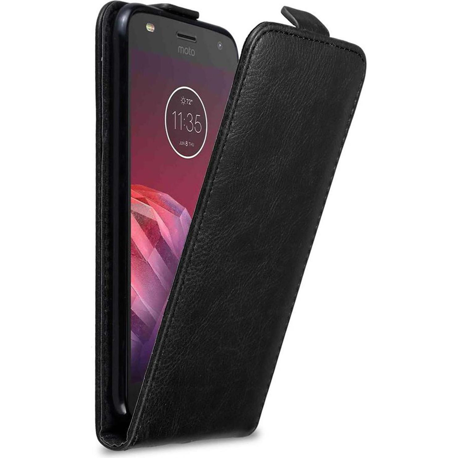 Thumbnail - Cadorabo Flip wie Invisible Cover (Motorola Moto Z2 Play), Smartphone Hülle, Schwarz