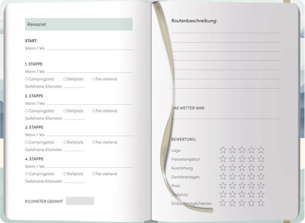 Produktbild Wohnmobil-Tourenbuch (Deutsch, Korsch Verlag, 2025)