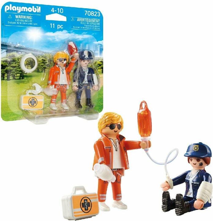 Image du produit Playmobil DuoPack médecin urgentiste et policière (70823)