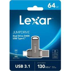 Image du produit Lexar JumpDrive Dual Drive D400 (64 Go, USB-A, USB-C)