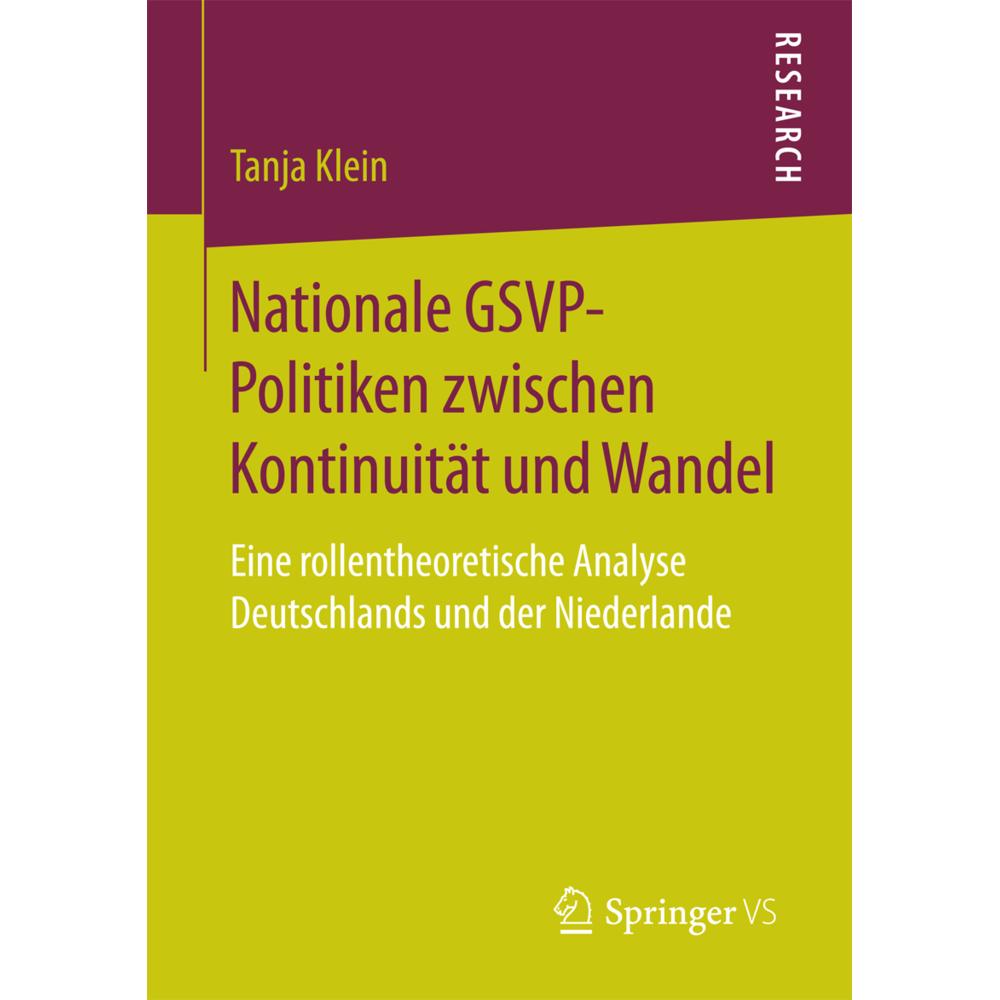 Nationale GSVP-Politiken zwischen Kontinuität und Wandel, Fachbücher von Tanja Klein