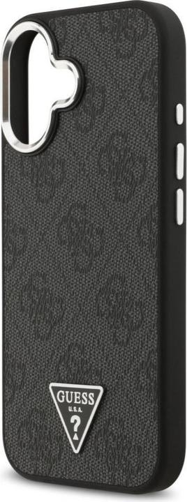 Immagine prodotto Guess Case Magsafe 4G PU Leather Case With Triangle Logo And Silver Metal Camera Frame For iPhone 17 (Apple iPhone 17)