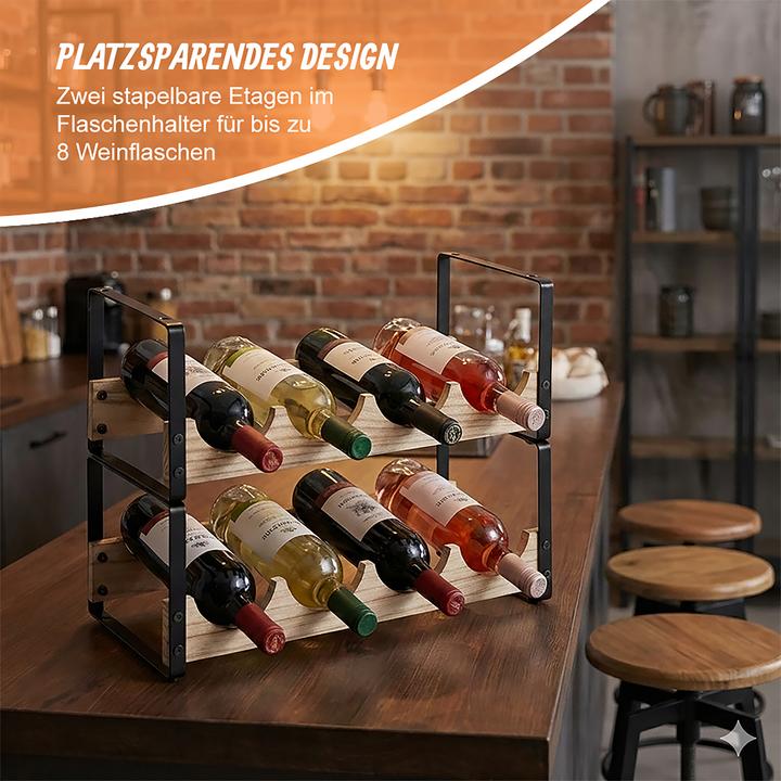 Actual product image Relaxdays winerack (8 bottles, 39.50 x 17.50 x 29 cm)