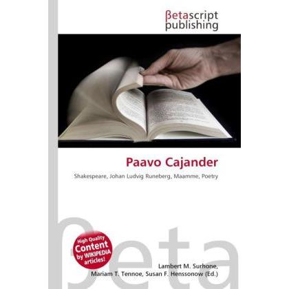 Paavo Cajander, Fachbücher von Lambert M. Surhone, Mariam T. Tennoe, Susan F. Henssonow