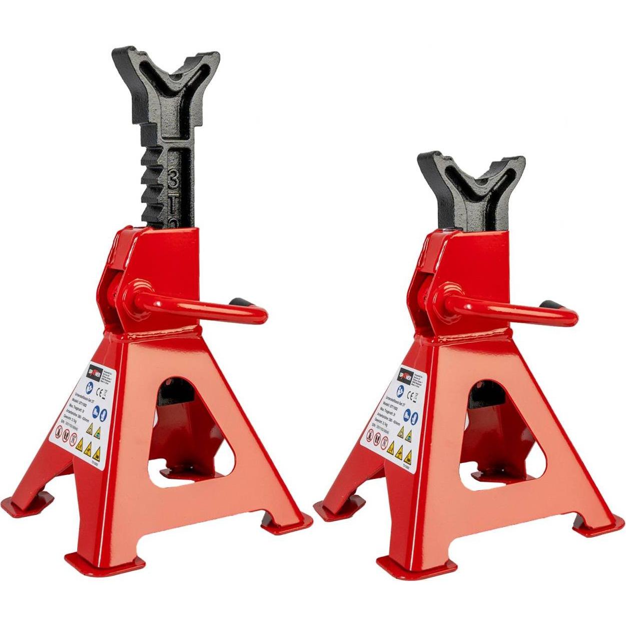 Grafner, Cric, Set di cavalletti 3T Set di cavalletti per auto - 3000 kg regolabile in altezza