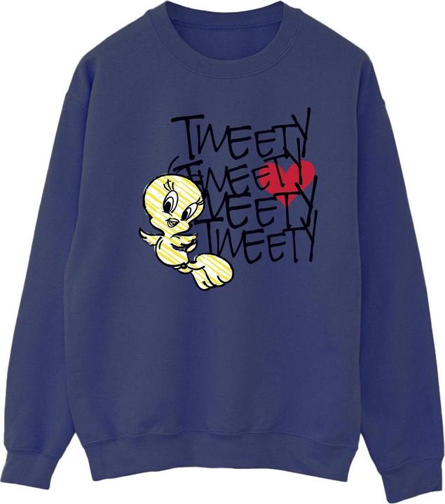 Actual product image Looney Tunes Mens Tweety Love Heart Sweatshirt (XXL)