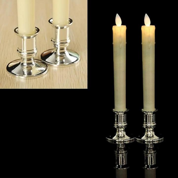 Actual product image Cbx Kerzenständer 3 Köpfe, Kerzenleuchter 3-armig, Kerzenhalter Silber