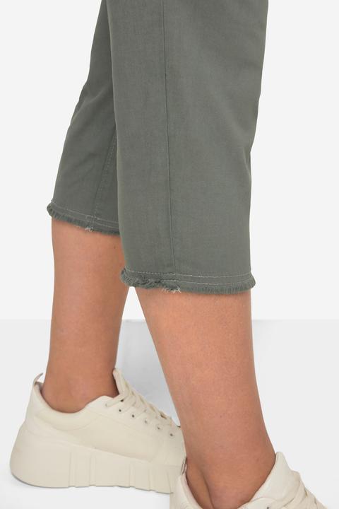 Actual product image Laurasøn Capri Pants Jeggings Fringe Hem Elastic Waistband Recycled Materials (52)