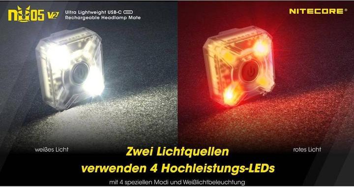 Actual product image Nitecore NU05 V2 (40 lm)