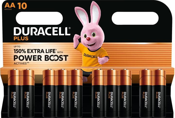 Duracell Plus Power Boost Mignon (AA)-Batterie Alkali-Mangan 1.5 V 10 St. (10 pcs, AA)