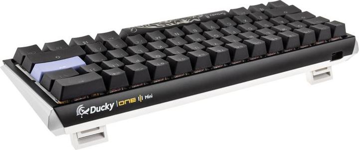 Actual product image Ducky One 3 Classic Black/White Mini Gaming Keyboard, RGB LED - MX-Speed-Silver (US) (US, Cable)