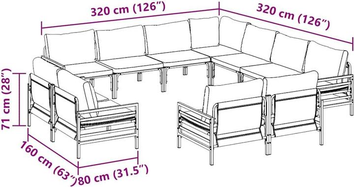 Produktbild VidaXL Gartenmöbel Set