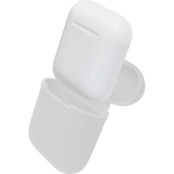 Thumbnail - JTI Airpods-Tragetasche aus Silikon - Weiss (Kopfhörer Tasche), Kopfhörertasche + Schutzhülle, Weiss