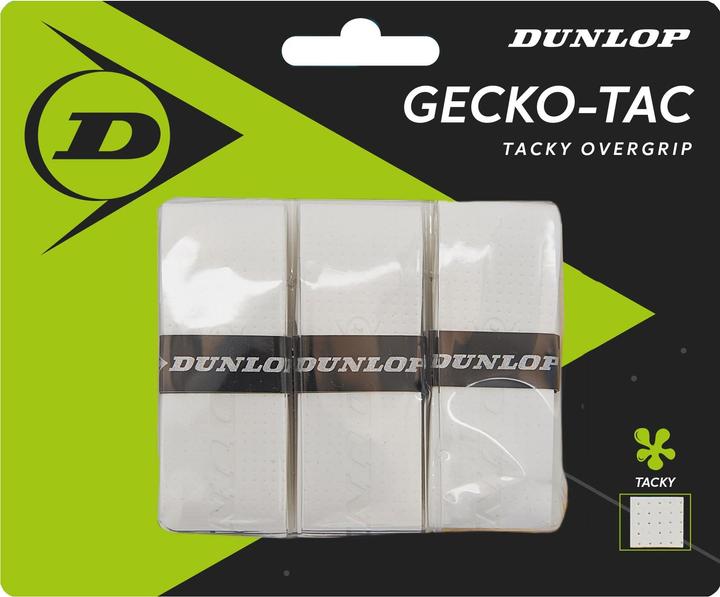 Produktbild Dunlop Raketen oben. Wicklung GECKO-TAC 3 Stk. Weiss