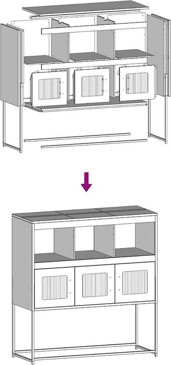 Image du produit vidaXL Sideboard (100.50 x 39 x 107 cm)