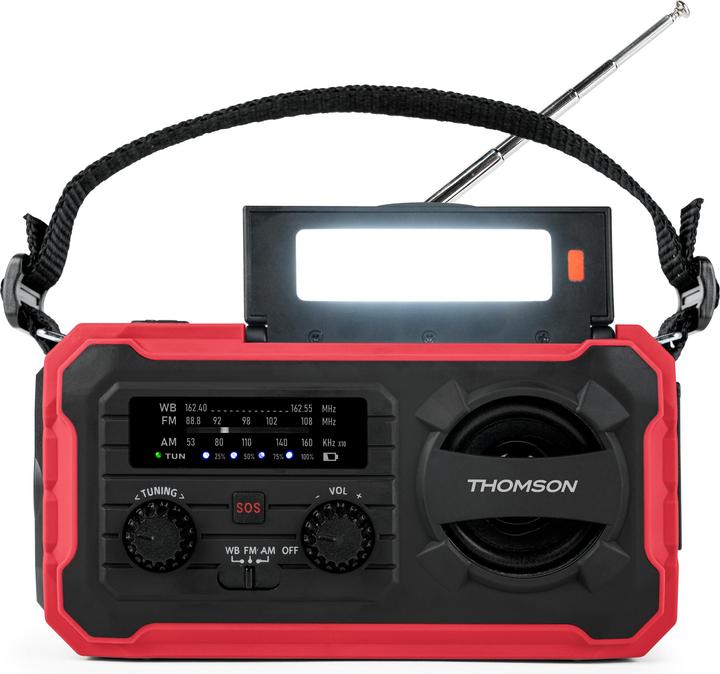 Image du produit Thomson Emergency Hand Crank Radio w/ Solar - Rouge (MF)