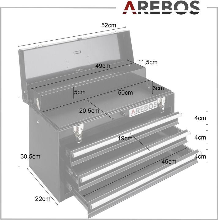 Actual product image Arebos Toolbox