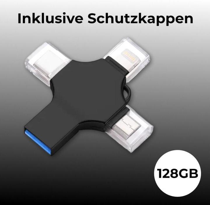 Produktbild Hermex 4-in-1 USB-Stick Lightning-Stick Datenstick Flash-Laufwerk USB-Drive (128 GB, USB-C)