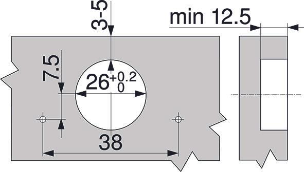 Actual product image Blum Pot hinges CLIP top mini hinge