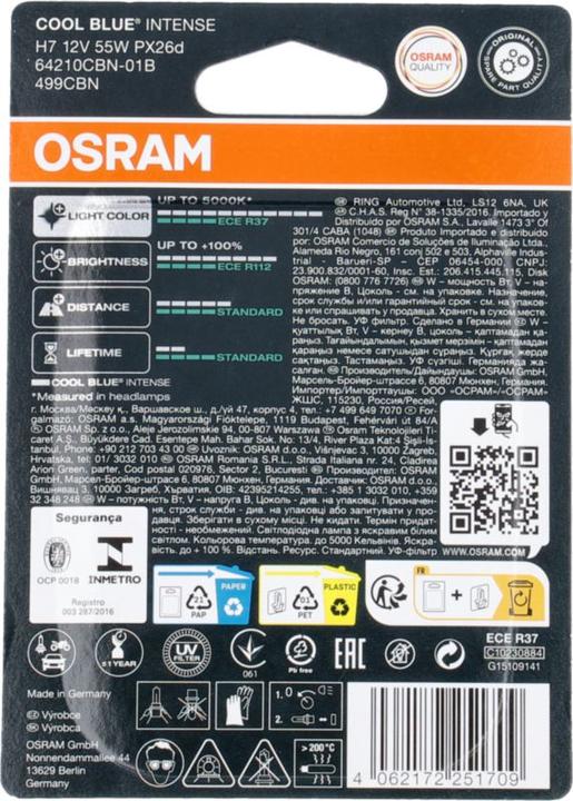 Image du produit Osram COOL BLUE INTENSE Singleblister (H7)