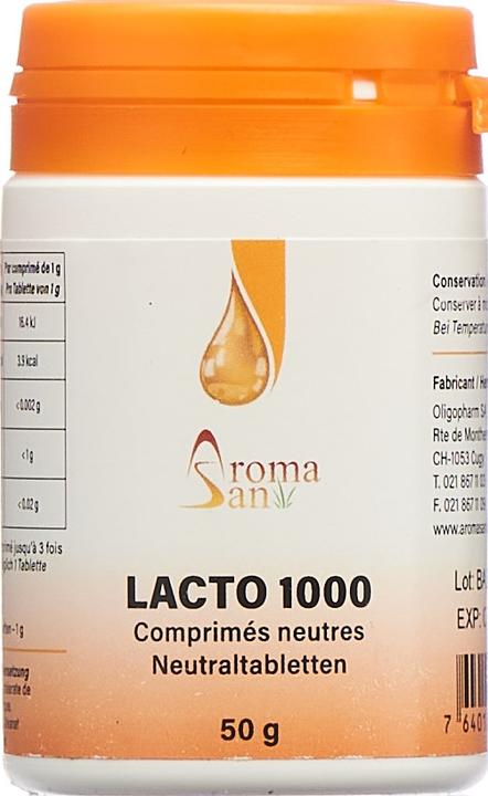 Immagine prodotto AromaSan Lacto 1000 compresse neutre (50 pz) (50 pz., Pillole, 70 g)