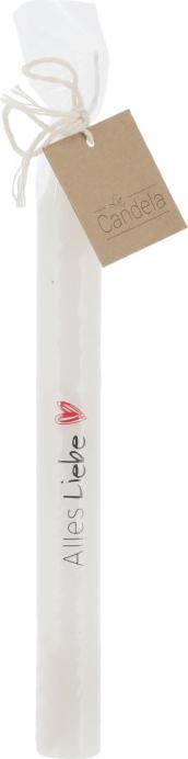 Produktbild G. Wurm Stabkerze mit Spruch, Paraffin aus Wachs weiss 6-fach, (B/H/T) 2x19x2cm (2 Stk.)