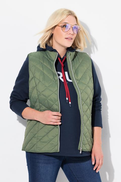 Image du produit Ulla Popken Gilet matelassé HYPRAR avec col montant, en tissu déperlant (46, 48)