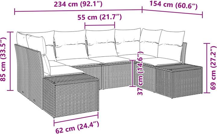 Produktbild vidaXL Garten-Sofa