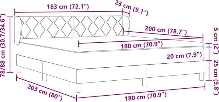 Produktbild vidaXL Bettmatratze (180 x 200 cm)