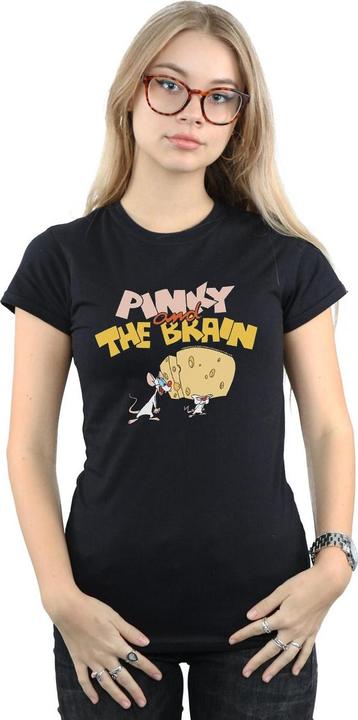 Actual product image Universal Textiles Womens/Ladies Pinky And The Brain Cheese Head Cotton T-Shirt (M)