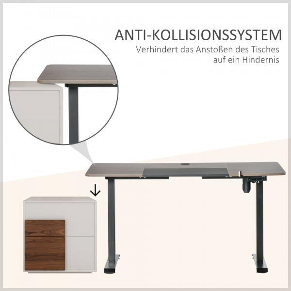 Produktbild Vinsetto PC-Tisch elektrisch höhenverstellbar, LED-Anzeige (140 x 116 x 70 cm)